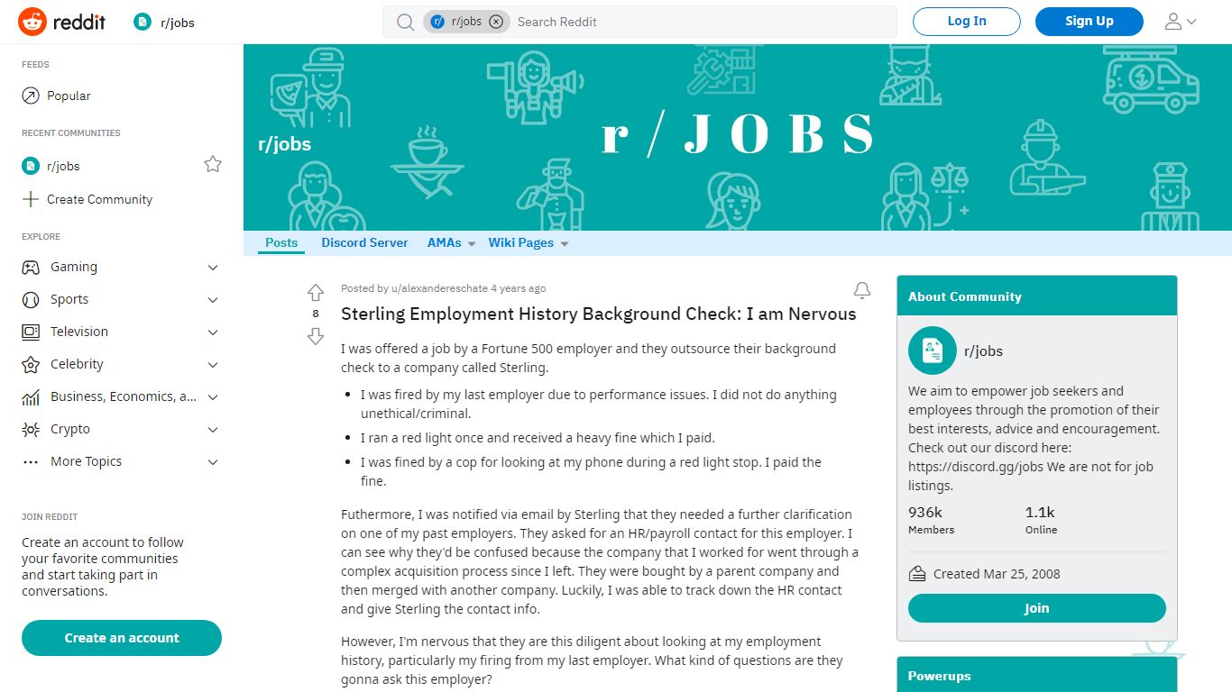 Sterling Employment History Background Check: I am Nervous : jobs - reddit